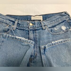 Road to Nowhere Cropped Distressed Stonewash Japanese Denin Jeans 34x30